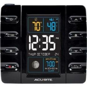 AcuRite Intelli-Time Projection Clock with Outdoor Temperature and USB Charger