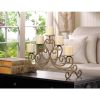 Gallery of Light Antiqued Iron Candleabra - 5 Candle Stand
