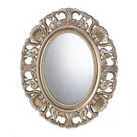 Accent Plus Gilded Oval Wall Mirror