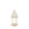 Gallery of Light Small Distressed White Lantern