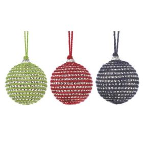 Christmas Collection Holiday Jute Ball Ornament Trio