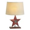Gallery of Light Farmhouse Red Star Table Lamp