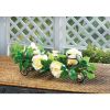 Accent Plus White Faux Floral Candle Holder