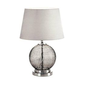 Gallery of Light Gray Crackle Glass Table Lamp