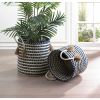 Accent Plus Braided Baskets With Tassels