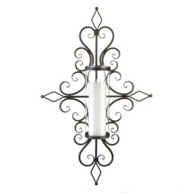 Gallery of Light Flourished Candle Wall Sconce