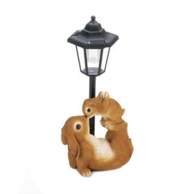 Summerfield Terrace Adorable Mom & Baby Rabbit Solar Lamp