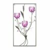 Gallery of Light Three Candle Magenta Flower Wall Sconce