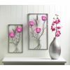 Gallery of Light Three Candle Magenta Flower Wall Sconce