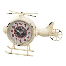 Accent Plus White Helicopter Desk Clock