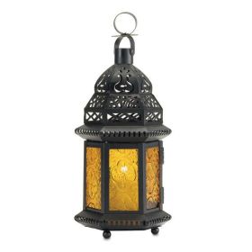 Gallery of Light Yellow Glass Moroccan Lantern