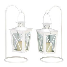 Gallery of Light White Railroad Candle Lanterns