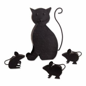 Accent Plus Cat With Mice Sculpture