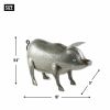 Accent Plus Galvanized Pig Sculpture