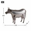 Accent Plus Galvanized Cow Sculpture