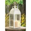 Gallery of Light Distressed Ivory Candle Lantern