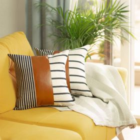 Decorative Vegan Faux Leather Throw Pillow (Pack of 1)