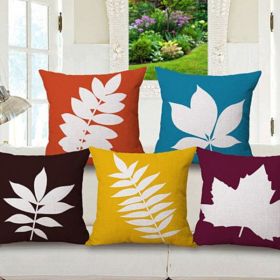 Foliage Love Autumn And Spring Leaf Cushion Covers (Pack of 1)