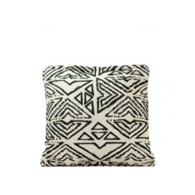 Black and White Abstract Cushion Cover (Pack of 1)