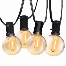 SUNTHIN Outdoor String Lights, 97FT Patio Lights with 49 G40 Clear Glass LED Bulbs(1 Spare), Waterproof Hanging Lights String (Pack of 1)