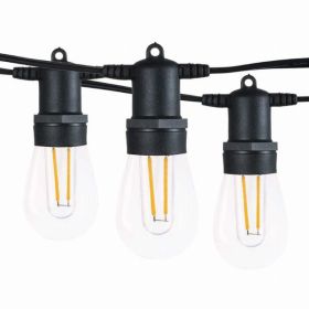 SUNTHIN 2 Pack 48ft Outdoor String Lights, Patio String Lights with Bright 2W Shatterproof LED Bulbs (Pack of 1)