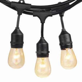 SUNTHIN Outdoor String Lights, 48FT Edison Light String Commercial Grade with 11W Dimmable Bulbs (Pack of 1)