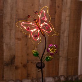 Solar Butterfly and Dragonfly Garden Stake (Pack of 1)