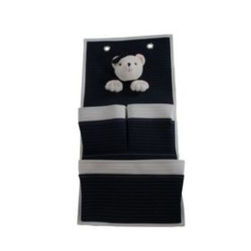 Anne Home - Bear-Themed 3-Pocket Wall Hanger Toy Storage (Pack of 1)