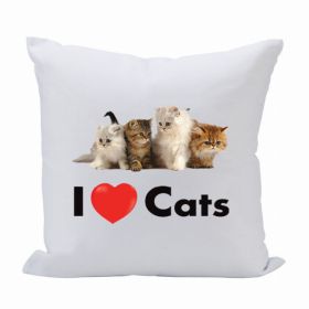 Pillow 16X16 I Love (Heart) Cats (Pack of 1)