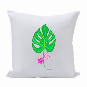 Pillow 16X16 Leaf/2 Flowers (Pack of 1)