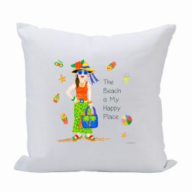 Pillow 16X16 Beach/Happy Place (Pack of 1)