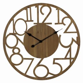 Brady Natural Wood Wall Clock (Pack of 1)