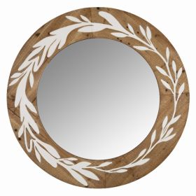 Darcy Carved Wood Wall Mirror (Pack of 1)