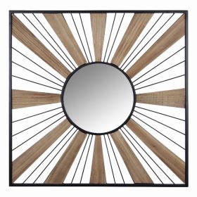 Modern Square Sunburst Daphne Wall Mirror (Pack of 1)
