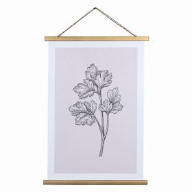 Modern Pink Floral Print Hanger Frame Wall Art (Pack of 1)