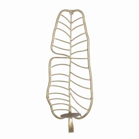 Tropical Metallic Gold Leaf Wall Sconce (Pack of 1)