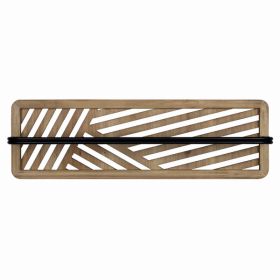 Laser-cut Wood and Metal Towel Bar Wall Decor (Pack of 1)
