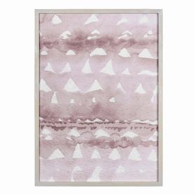 Modern Textured Watercolor Pink Triangles Framed Wall Art (Pack of 1)