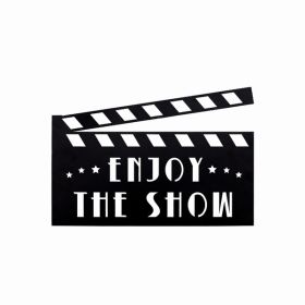 Enjoy The Show Clapboard Metal Wall Decor (Pack of 1)