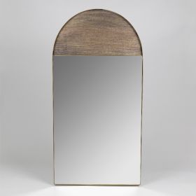 Mango Wood & Iron Arch Mirror (Pack of 1)