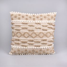 Woven Cotton & Jute Throw Pillow (Pack of 1)