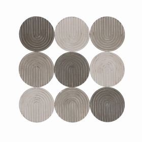 Modern Monochromatic  Metal Plates Square Centerpiece Wall Decor (Pack of 1)
