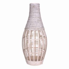Coastal Bamboo and Rope Floor Vase (Pack of 1)