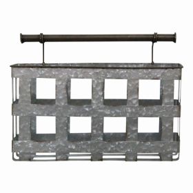 Galvanized Metal Wall Basket (Pack of 1)