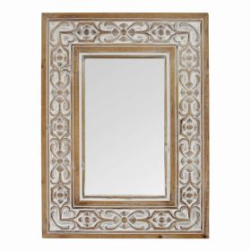 Hillary Wood Wall Mirror (Pack of 1)