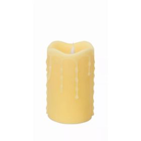 Simplux LED Dripping Candle with Moving Flame (Set of 2) 3"D x 5"H