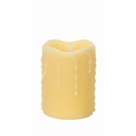 Simplux LED Dripping Candle with Moving Flame (Set of 2) 4"D x 5"H