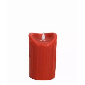 Simplux LED Dripping Candle with  Moving Flame (Set of 2) 3"Dx5.5"H