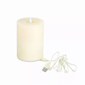 Simplux LED Rechargeable Blutooth Speaker Candle 3.5"x6"H Wax/Plastic (Pack of 1)