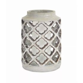 Candle Holder 12.25"H Cement (Pack of 1)